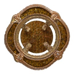 Capiz Abalone Shell Gilt Metal Italian Florentine Style End Tables