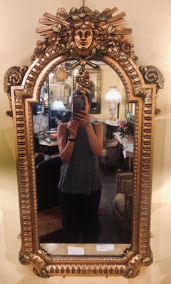 Hollywood Regency geschnitzte Wandkonsole oder Over the Mantle Spiegel