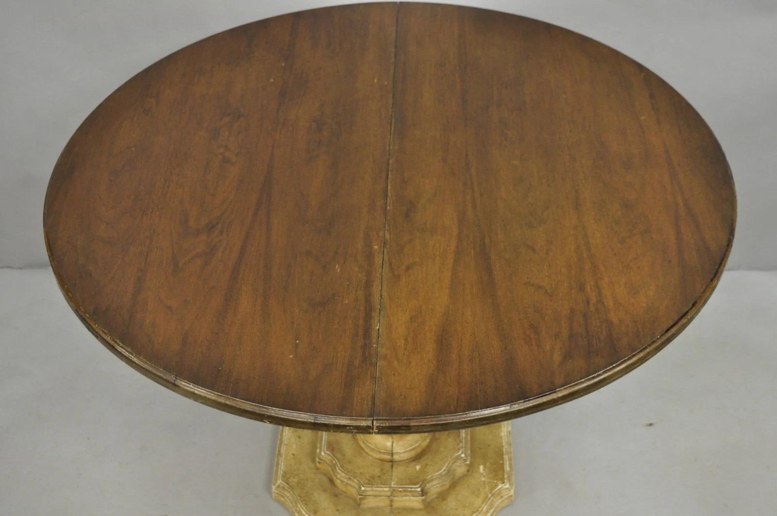 Hollywood Regency Carved Wood Pineapple Demilune Console Hall Tables - a Pair For Sale 12