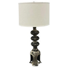 Hollywood Regency Cast Bronze Table Lamp In The Style Of James Mont