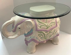 Hollywood Regency Elephant Side Table