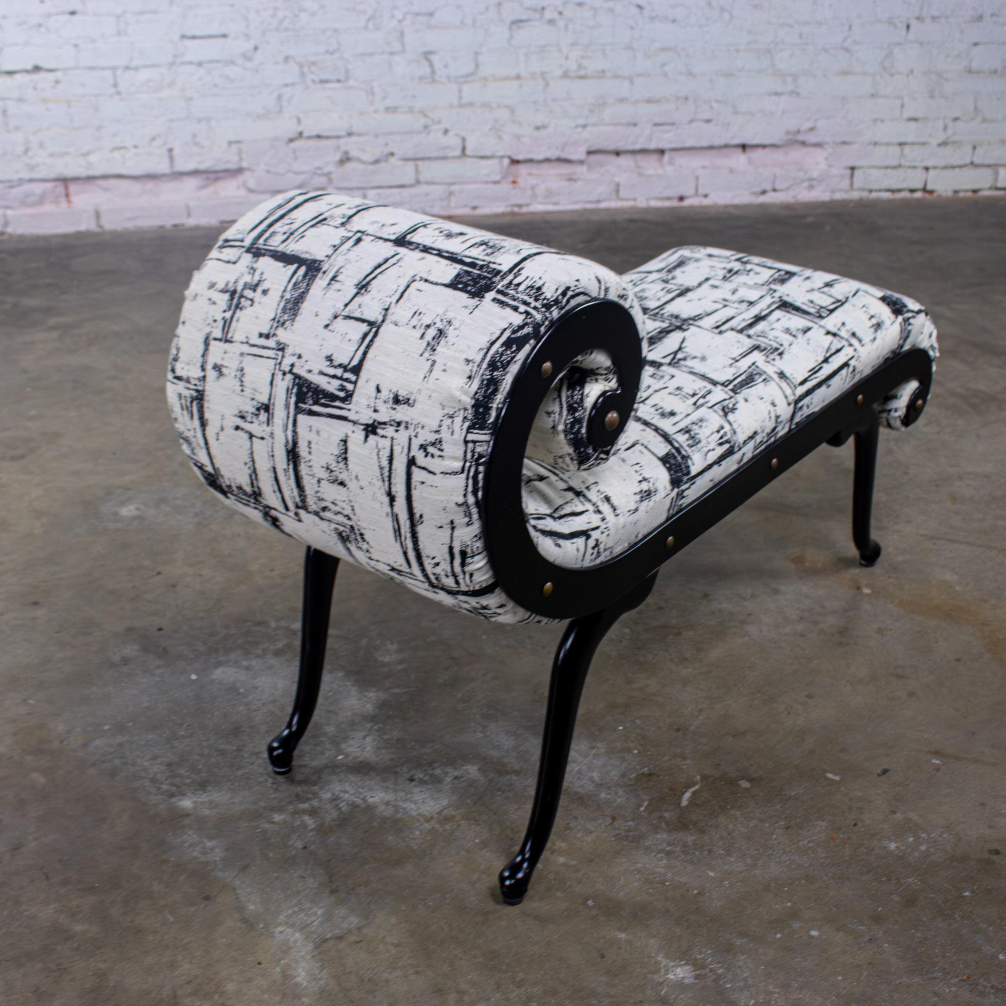 Panchina Hollywood Regency con chaise di Irving Chase Manufacturing con braccio a smerlo in vendita 5