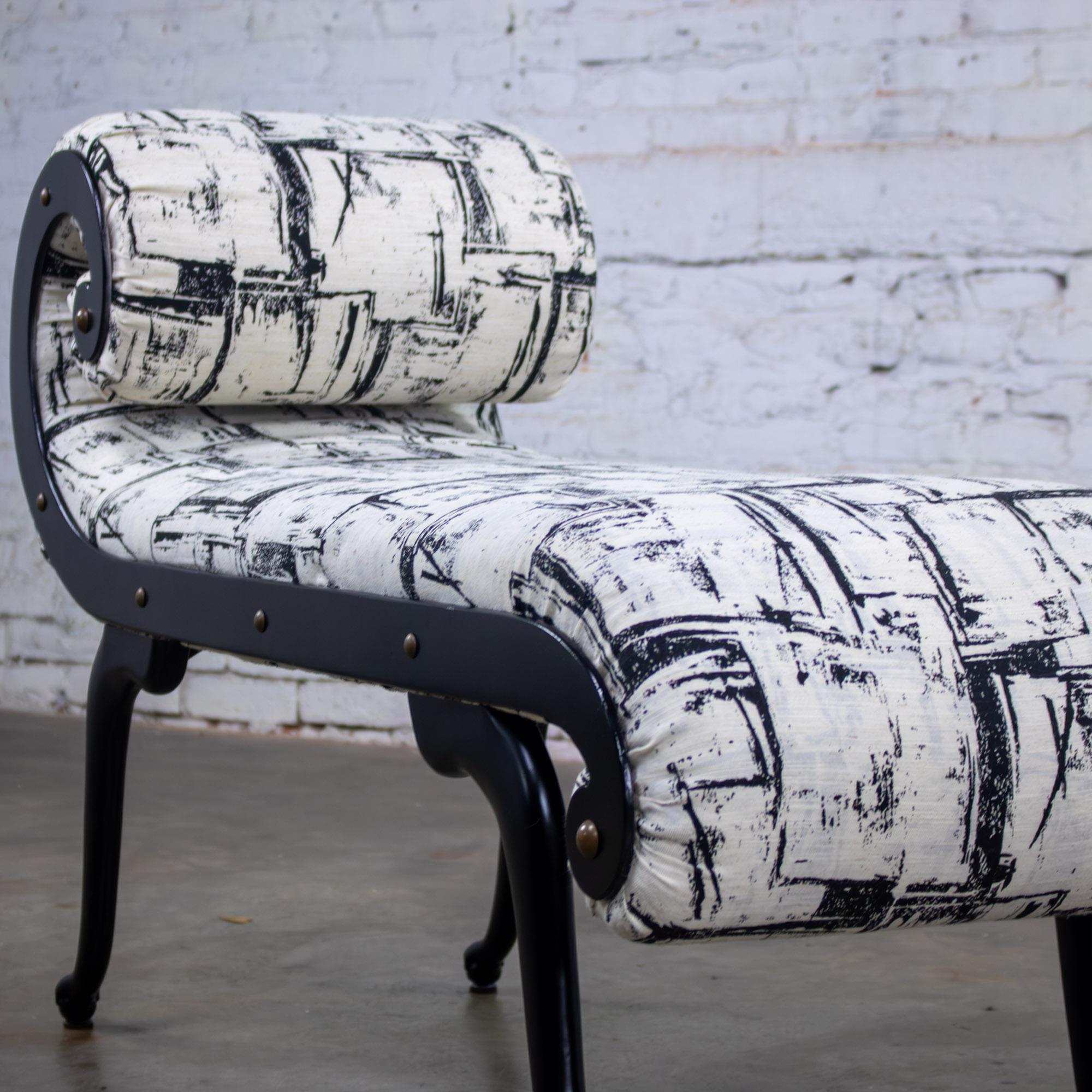 Panchina Hollywood Regency con chaise di Irving Chase Manufacturing con braccio a smerlo in vendita 9