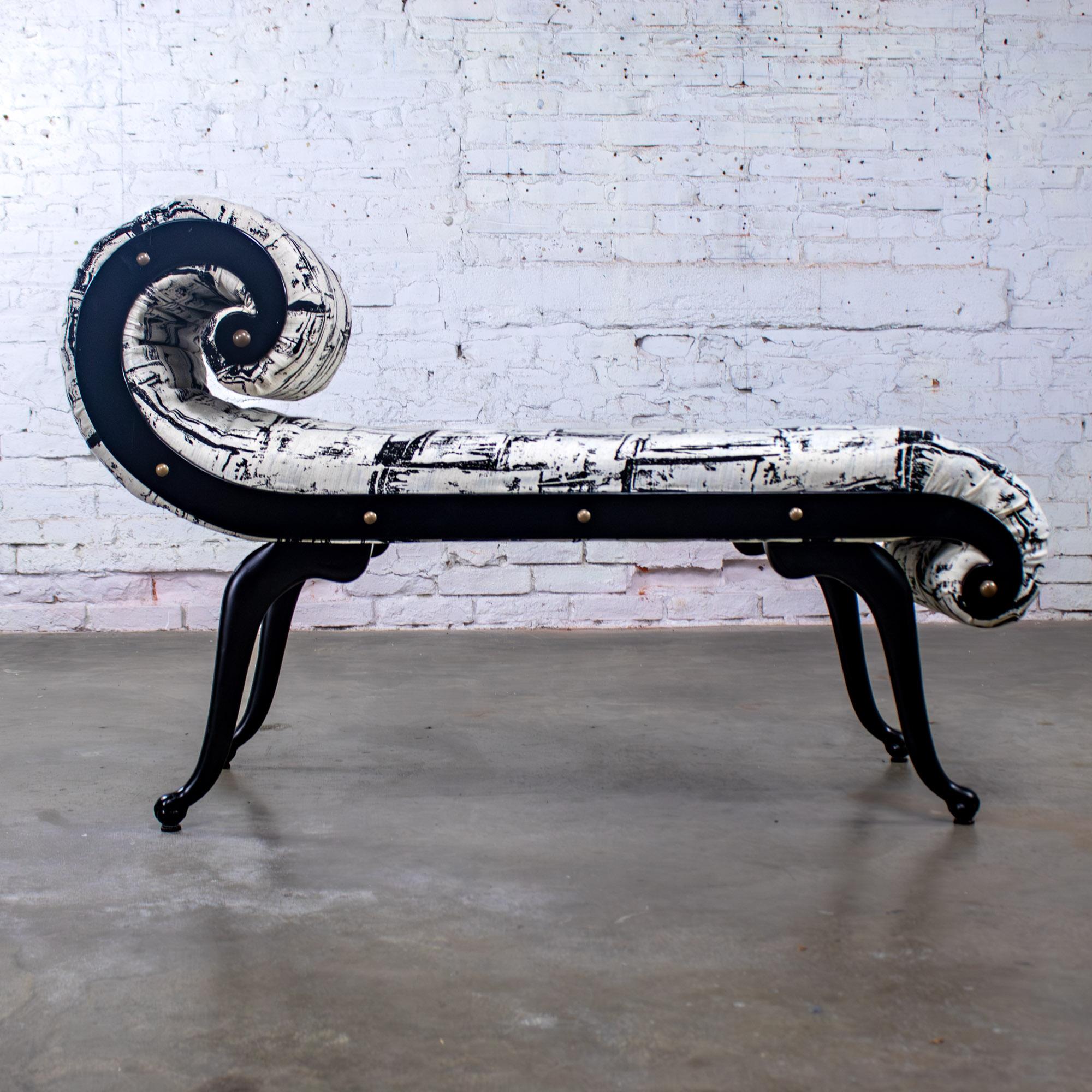 Panchina Hollywood Regency con chaise di Irving Chase Manufacturing con braccio a smerlo in vendita 14