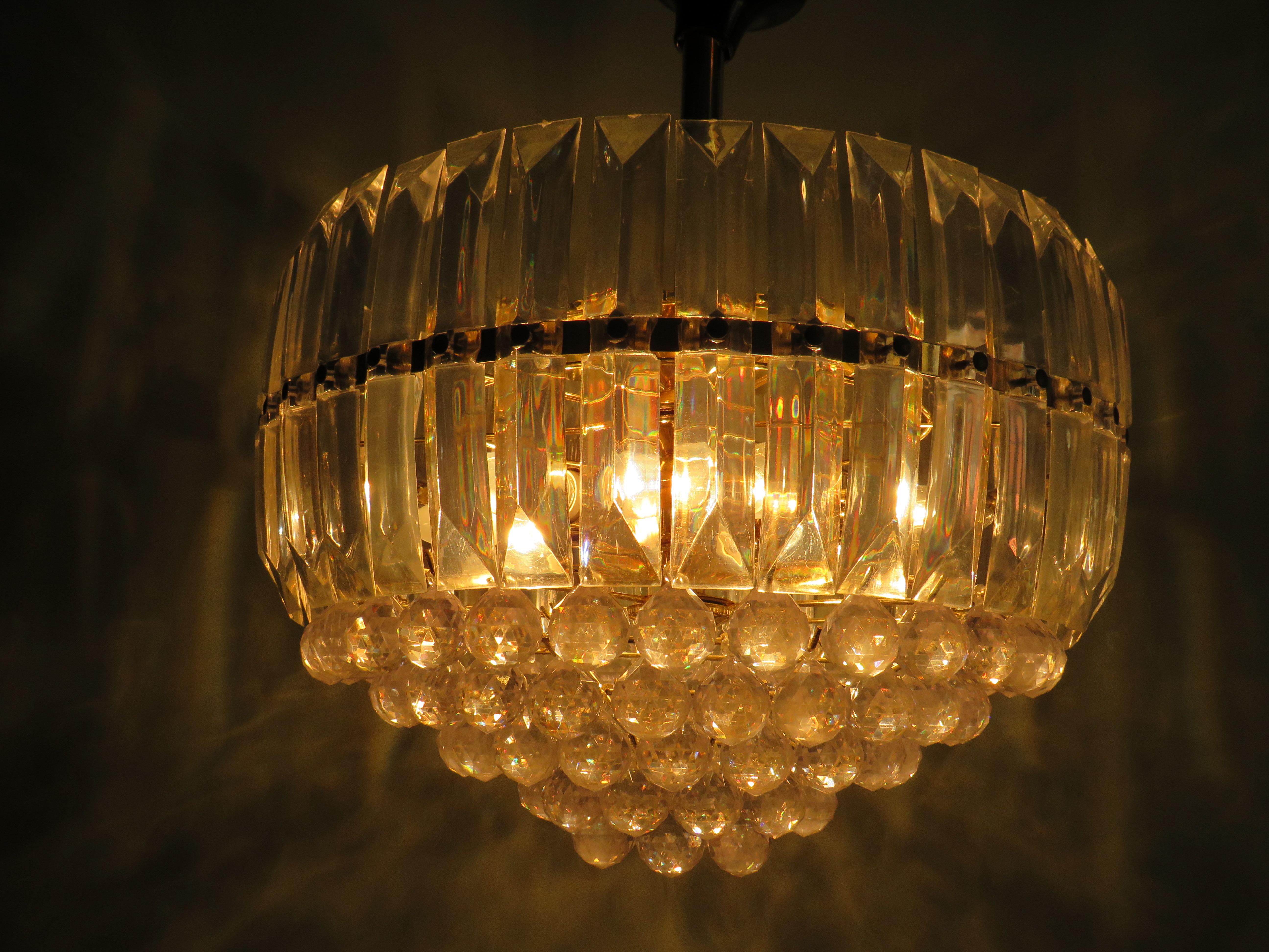 Late 20th Century Hollywood Regency Chandelier, Belgium, 1970-1980 For Sale