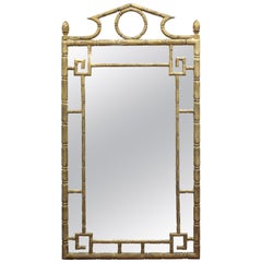 Hollywood Regency Chinese Chippendale Style Wall Mirror