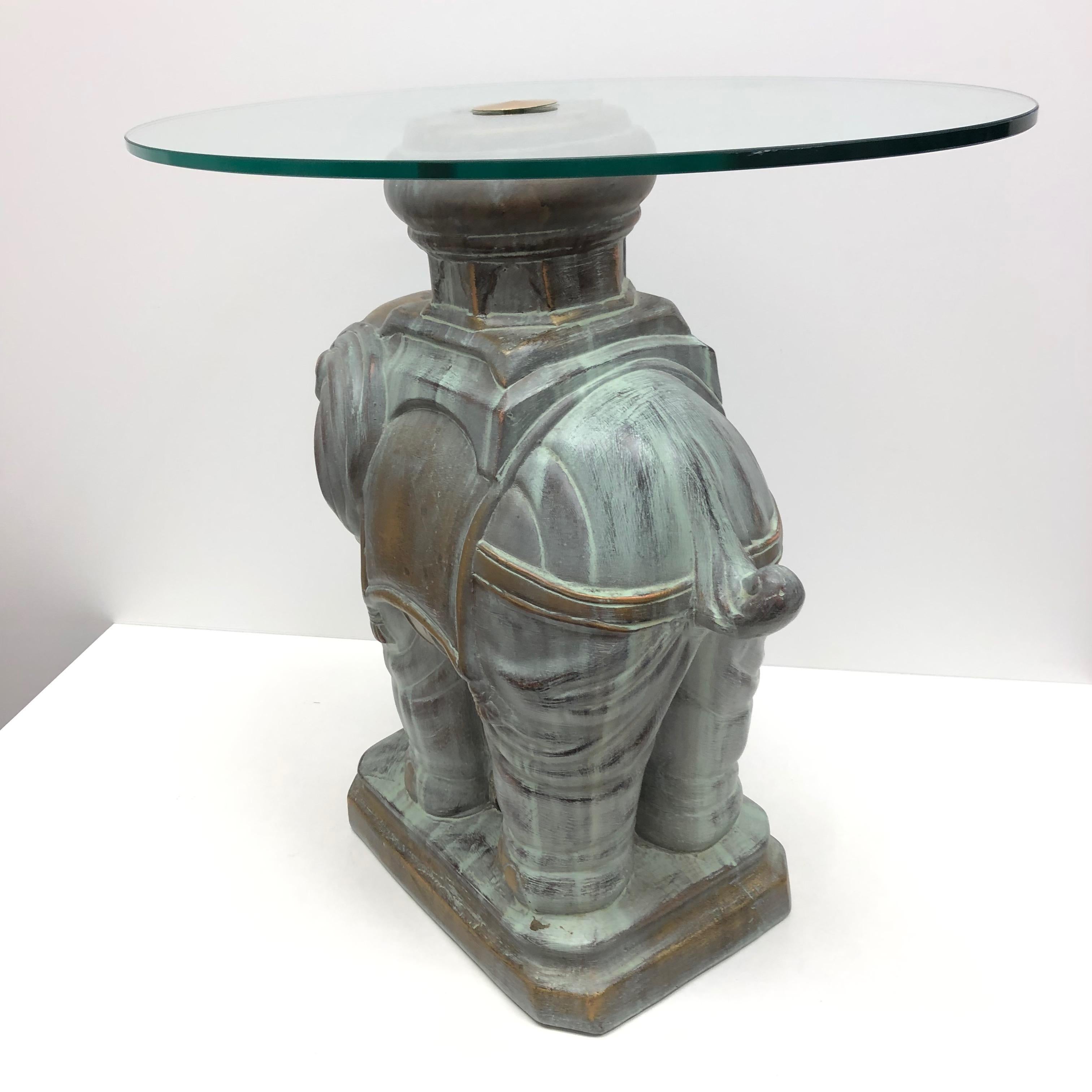 Mid-20th Century Hollywood Regency Chinese Elephant Side Table