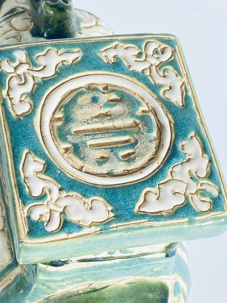 Hollywood Regency Chinese Green Elephant Plant Stand, China 20th Century For Sale at 1stDibs