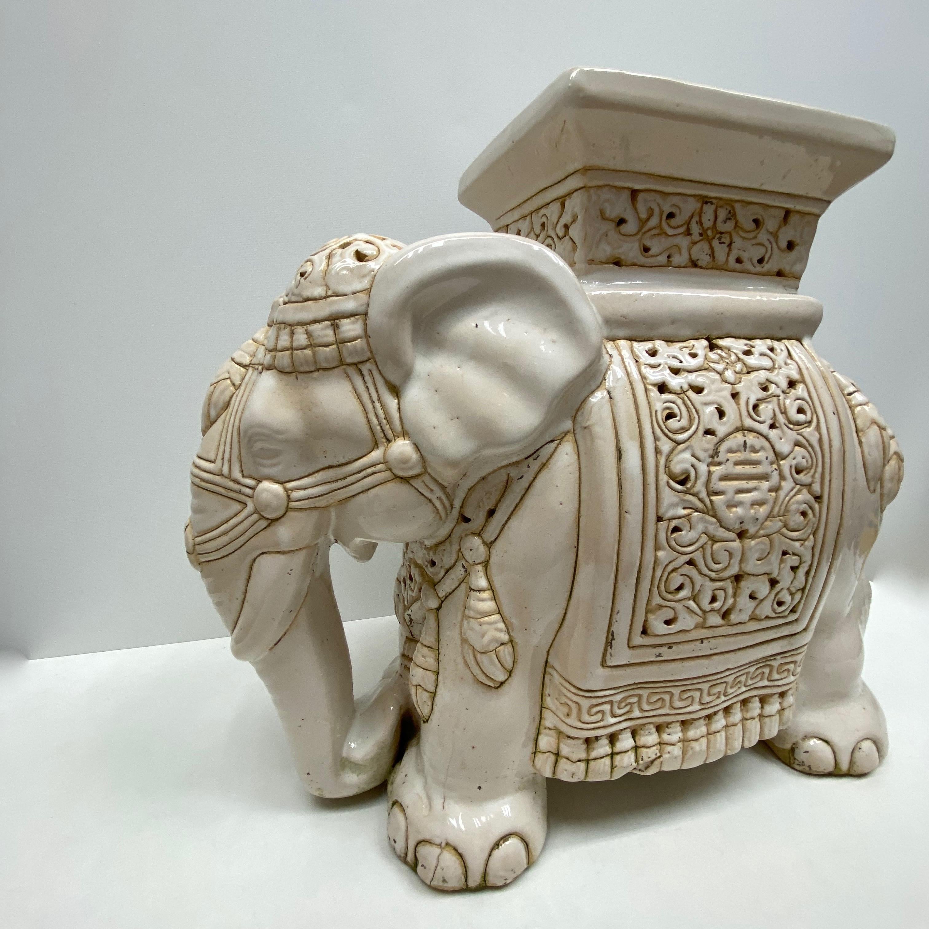 white elephant plant stand