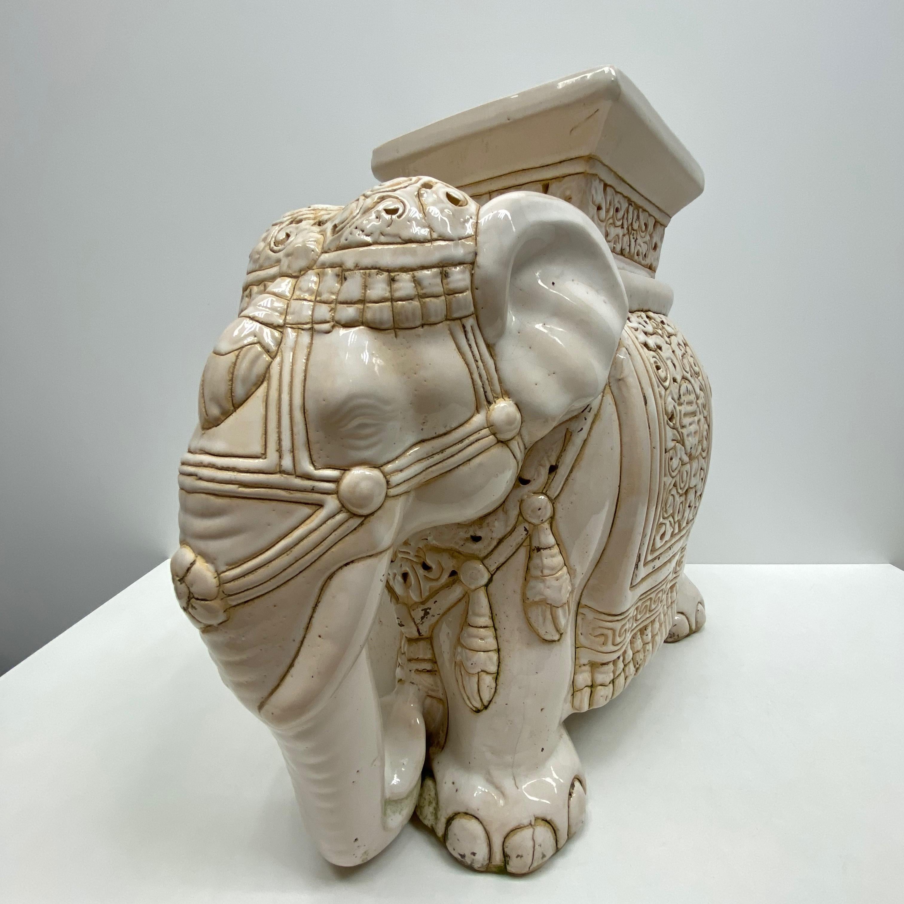 chinese ceramic elephant plant stand