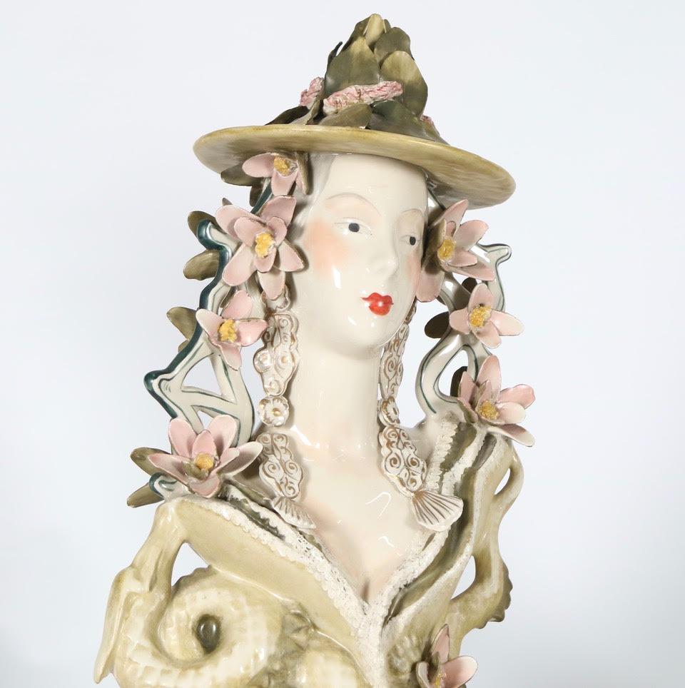 Hollywood Regency Chinoiserie Busts in James Mont Style Attributed to Cordey 3