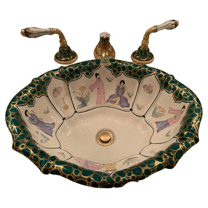 Elegant Sherle Wagner Vintage Dolphin Faucet Set in Silver Finish For ...