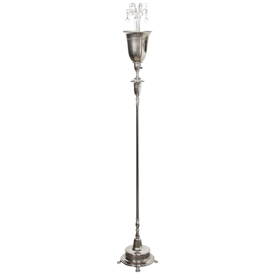 Vintage Waterford Crystal and Brass Pineapple Floor Lamp Hollywood ...