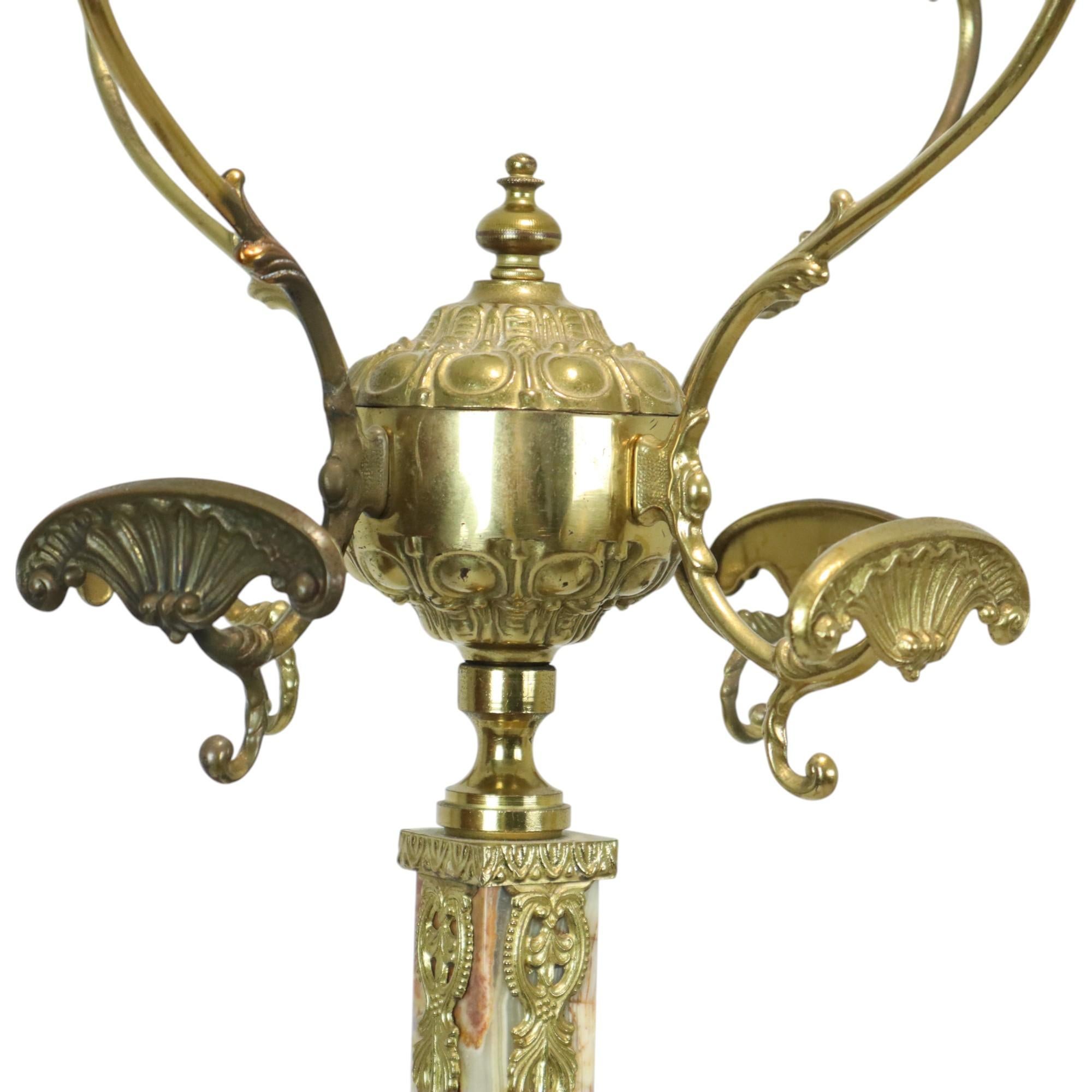 Hollywood Regency Coat Rack Onyx and Brass Fifties 167cm in vendita 7