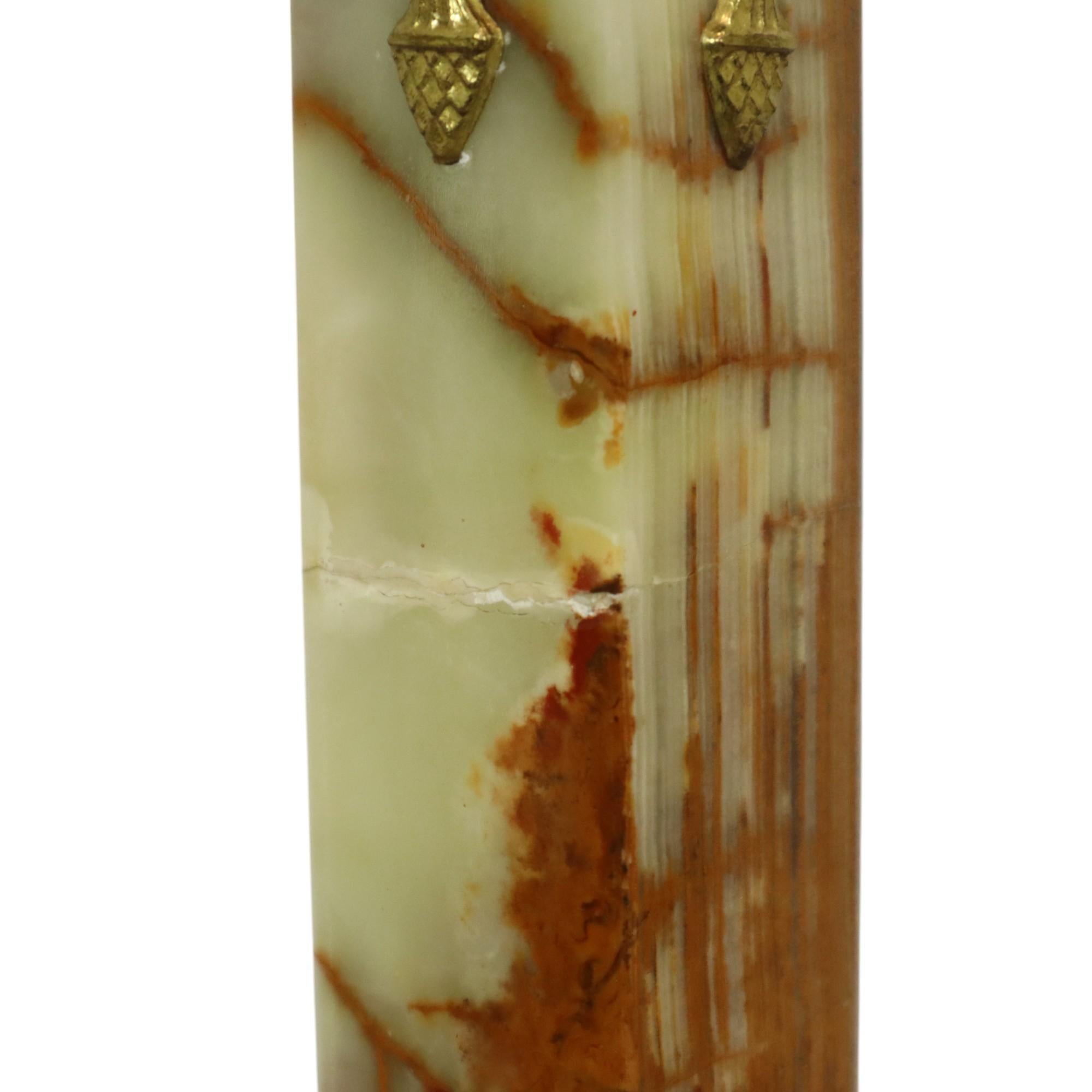 Hollywood Regency Coat Rack Onyx and Brass Fifties 167cm in vendita 8
