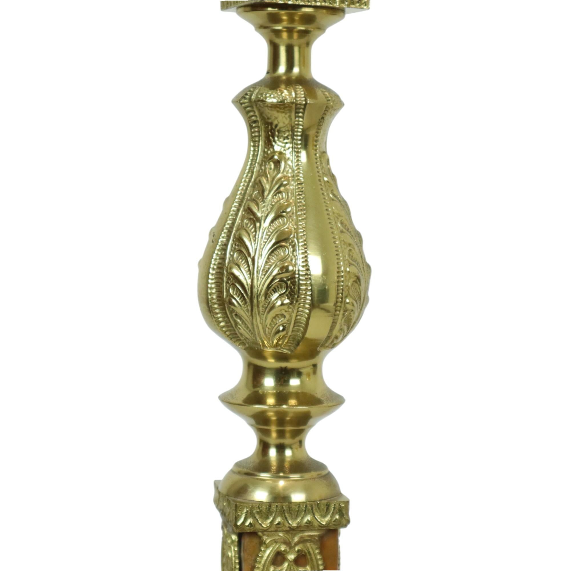 Hollywood Regency Coat Rack Onyx and Brass Fifties 167cm in vendita 3