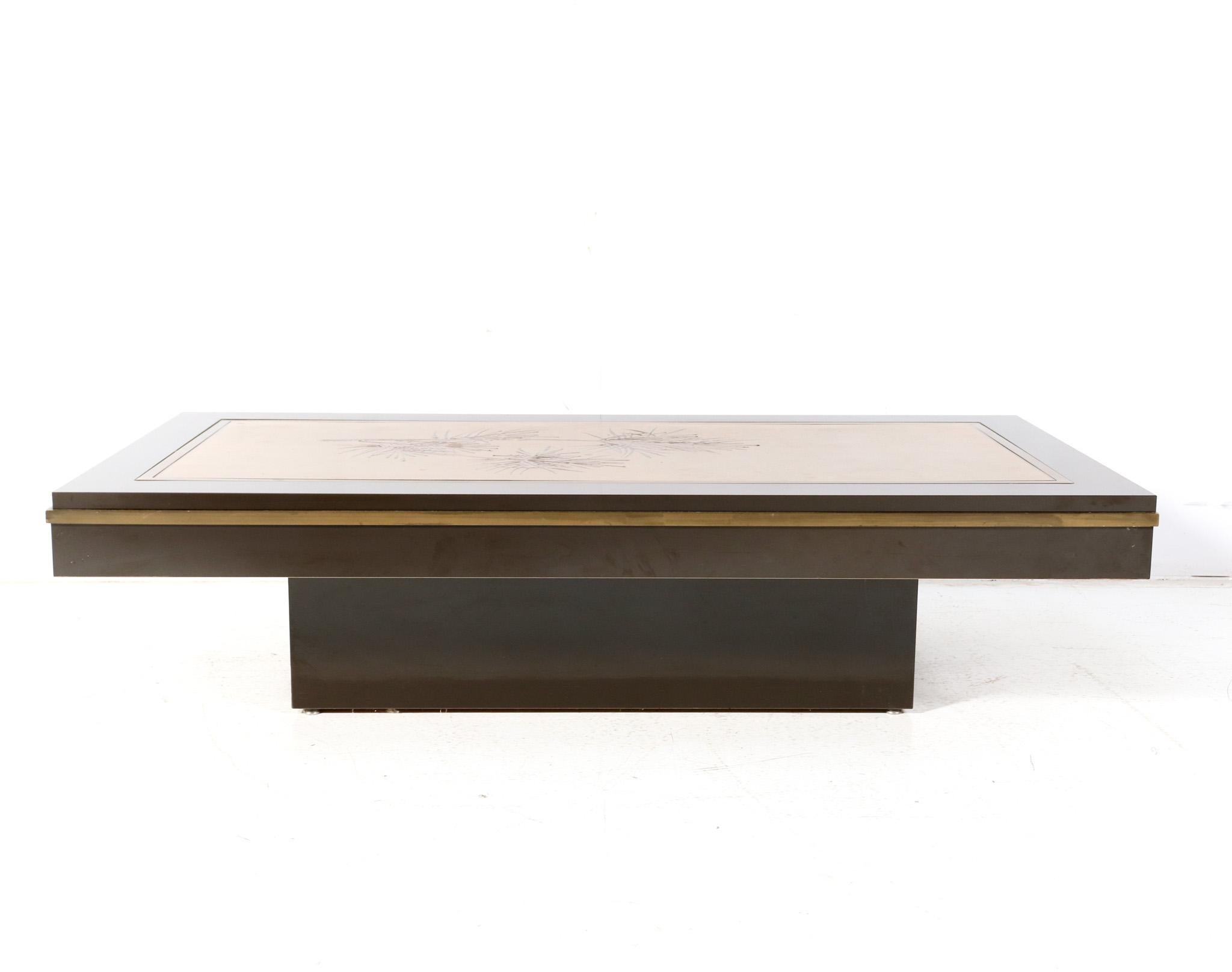 Hollywood Regency  Coffee Table or Cocktail Table by De Nisco Belgium, 1970s 1