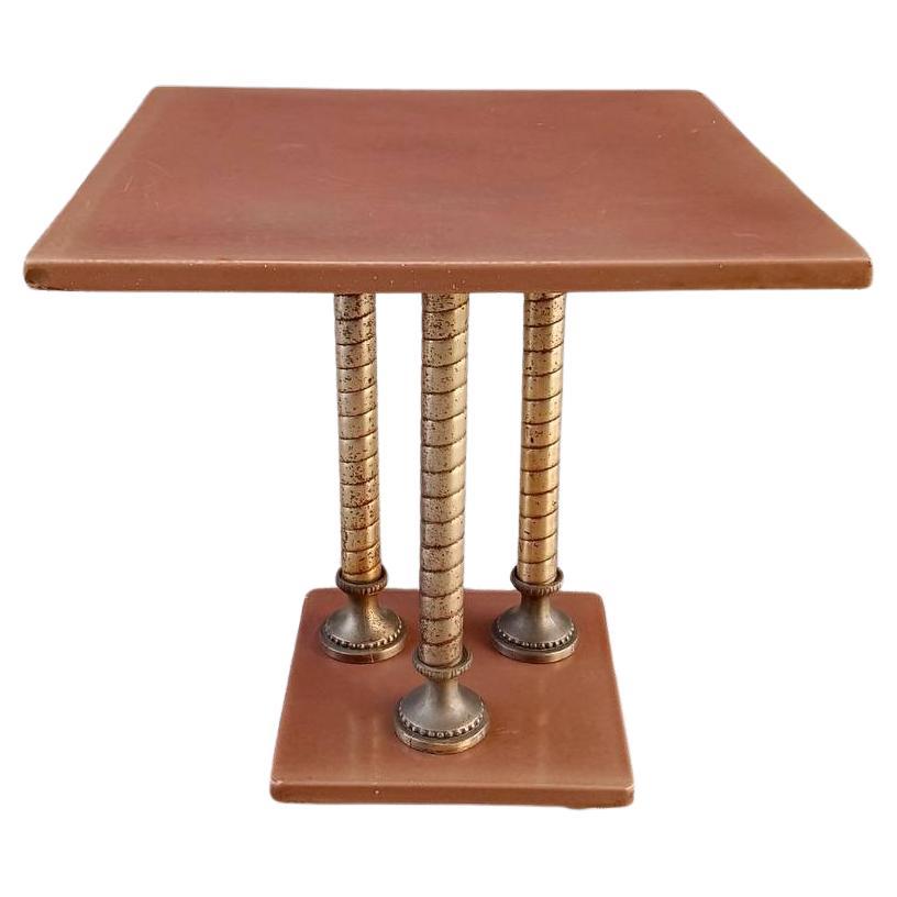 Hollywood Regency Column Style Side Table For Sale