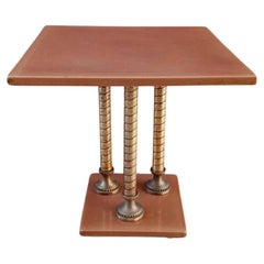 Mesa auxiliar estilo columna Hollywood Regency