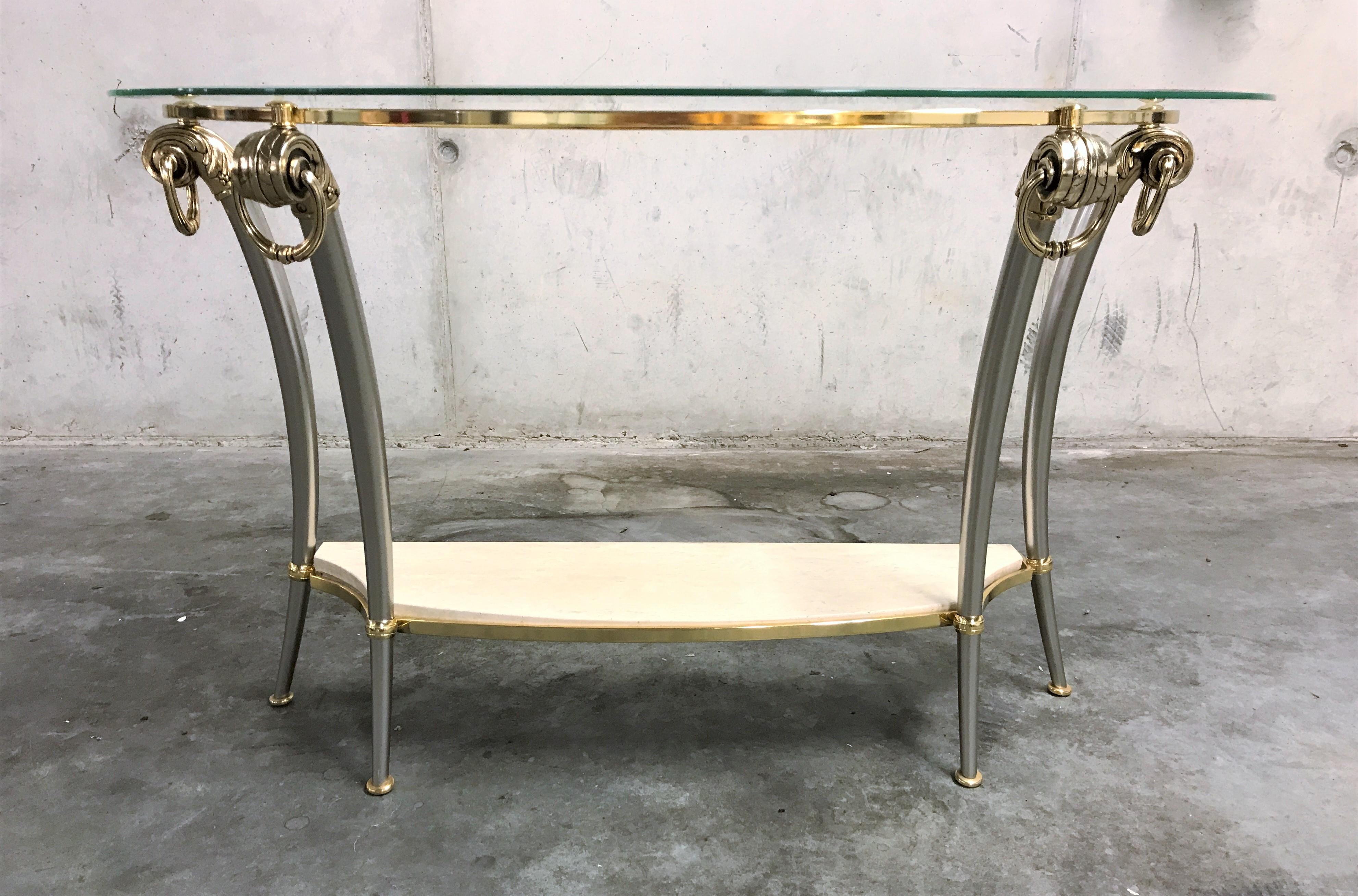 Belgian Hollywood Regency Console Table, 1970s
