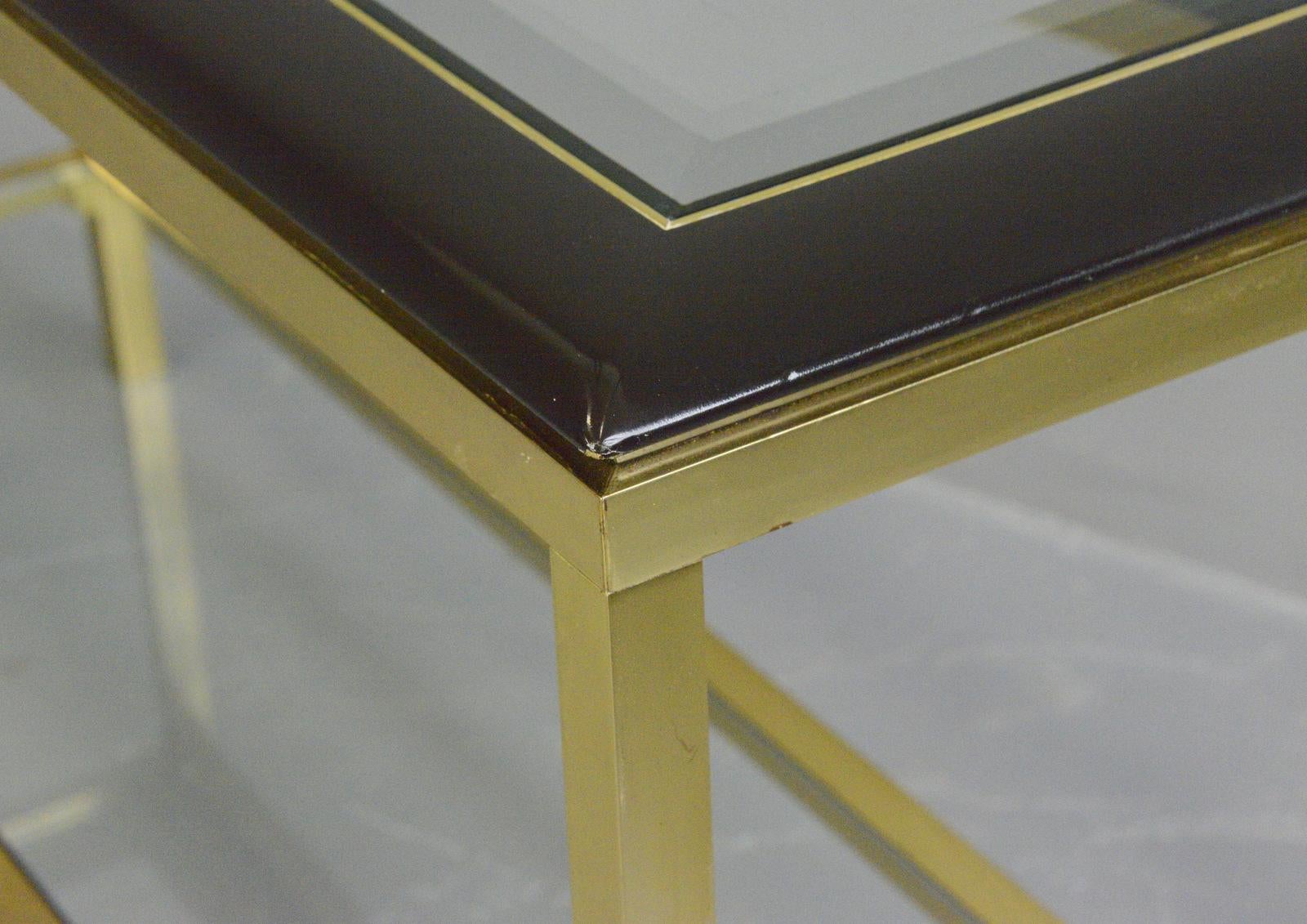 Brass Hollywood Regency Console Table, Circa 1970s