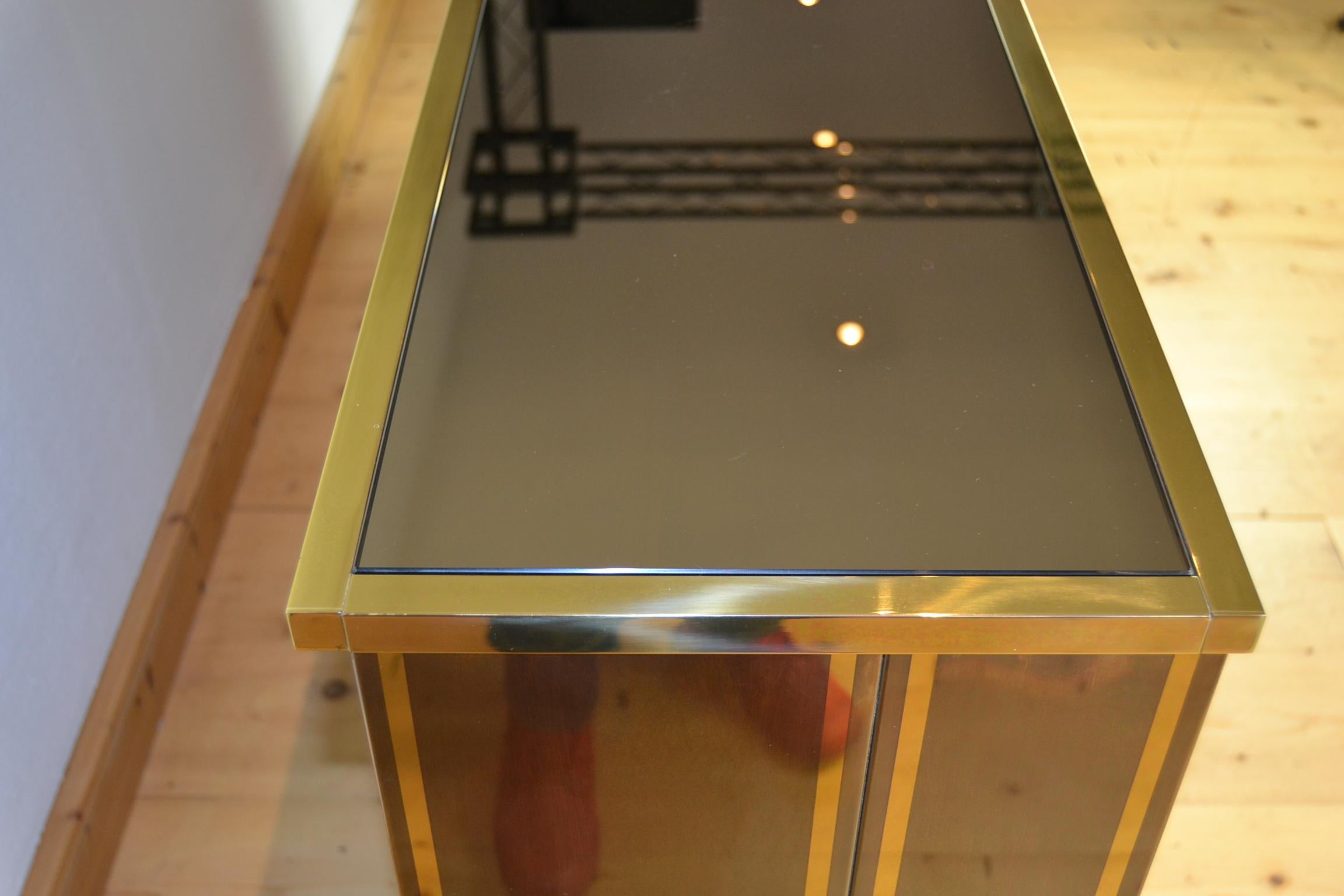 Table console Hollywood Regency, bar sec dans le style de Belgo Chrome en vente 9