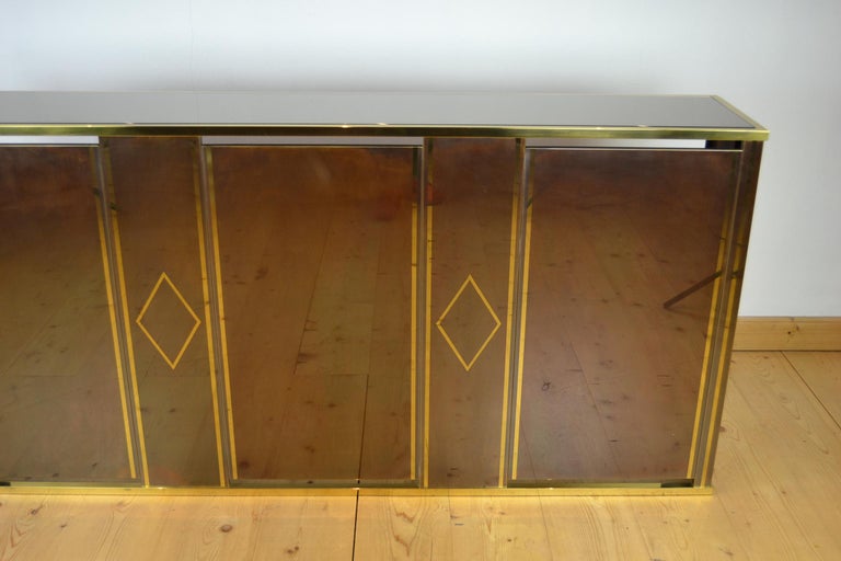 Hollywood Regency Console Table, Dry Bar in the Style of Belgo Chrome In Good Condition For Sale In Antwerp, BE
