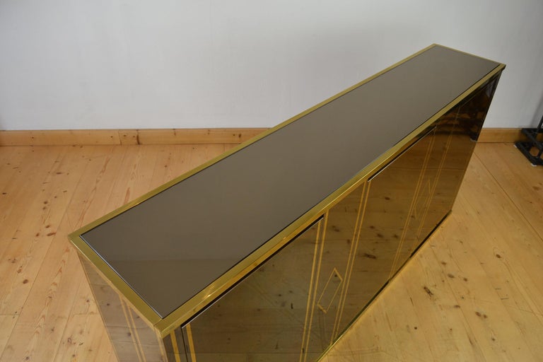 Hollywood Regency Console Table, Dry Bar in the Style of Belgo Chrome For Sale 2