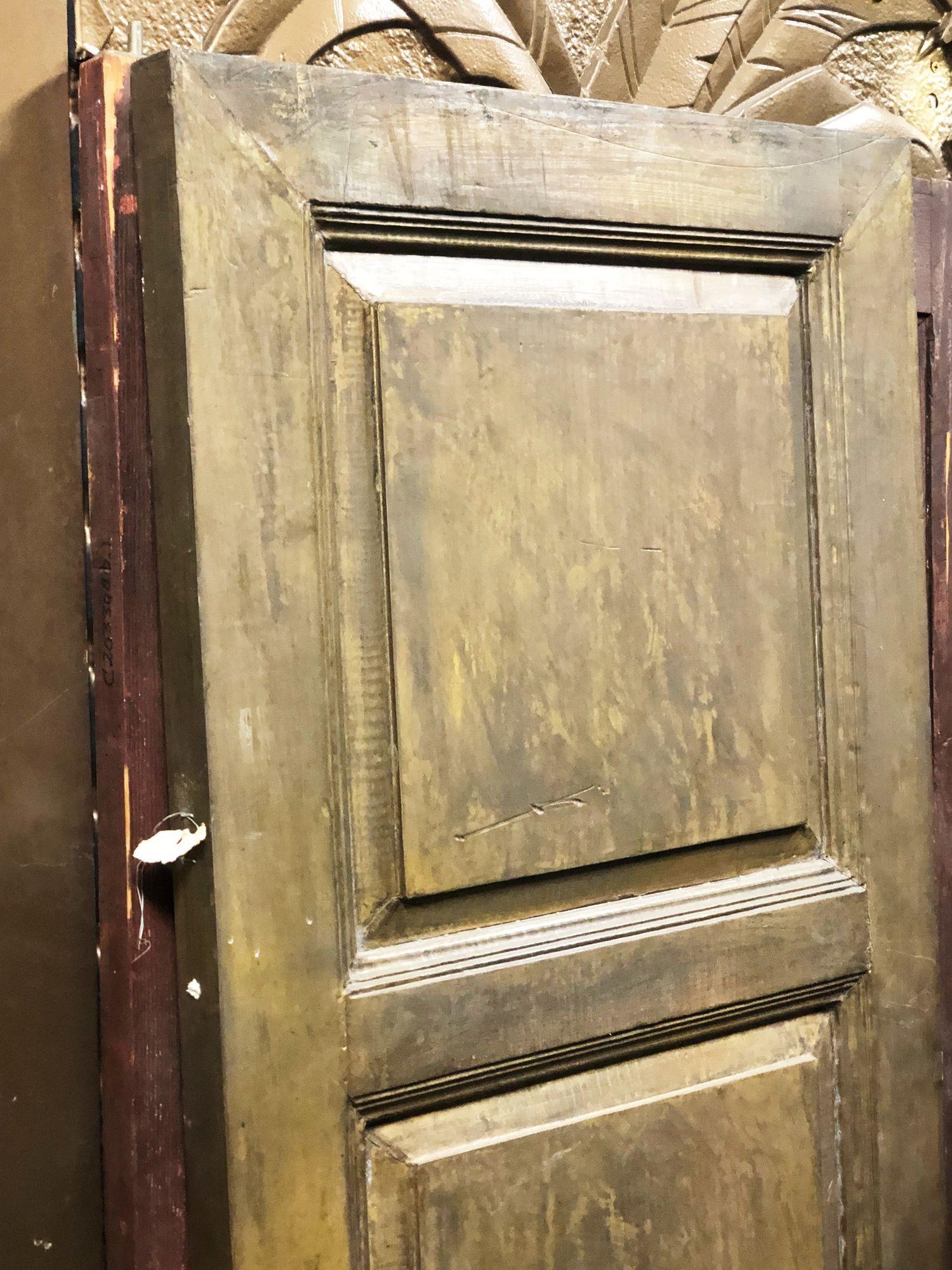 Hollywood Regency Copper Wrapped Nail Head Oak Door In Excellent Condition For Sale In Van Nuys, CA