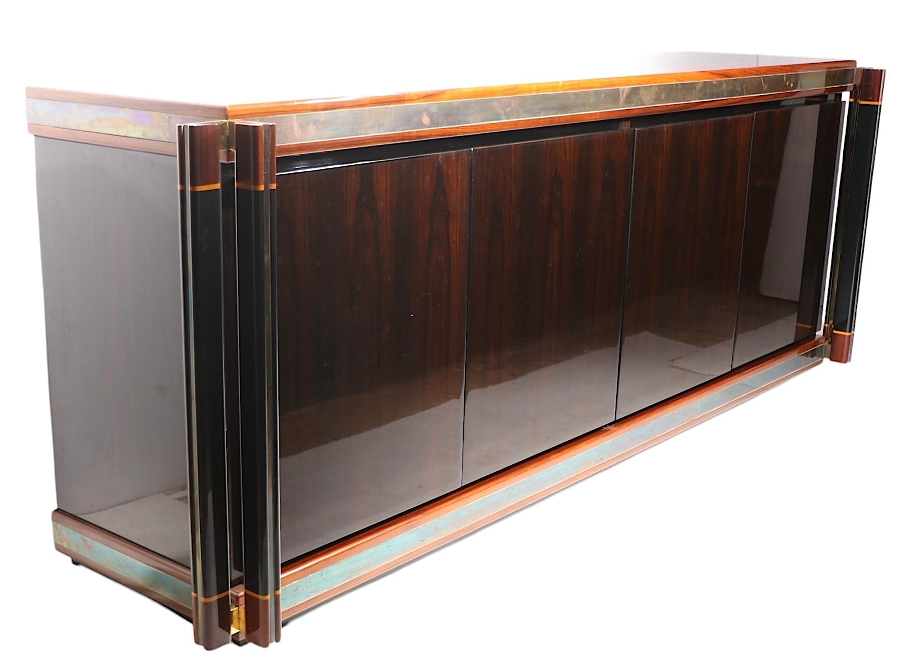 Hollywood Regency Credenza designed by Paolo Barracchia for Roman Deco c. 1984 For Sale 5