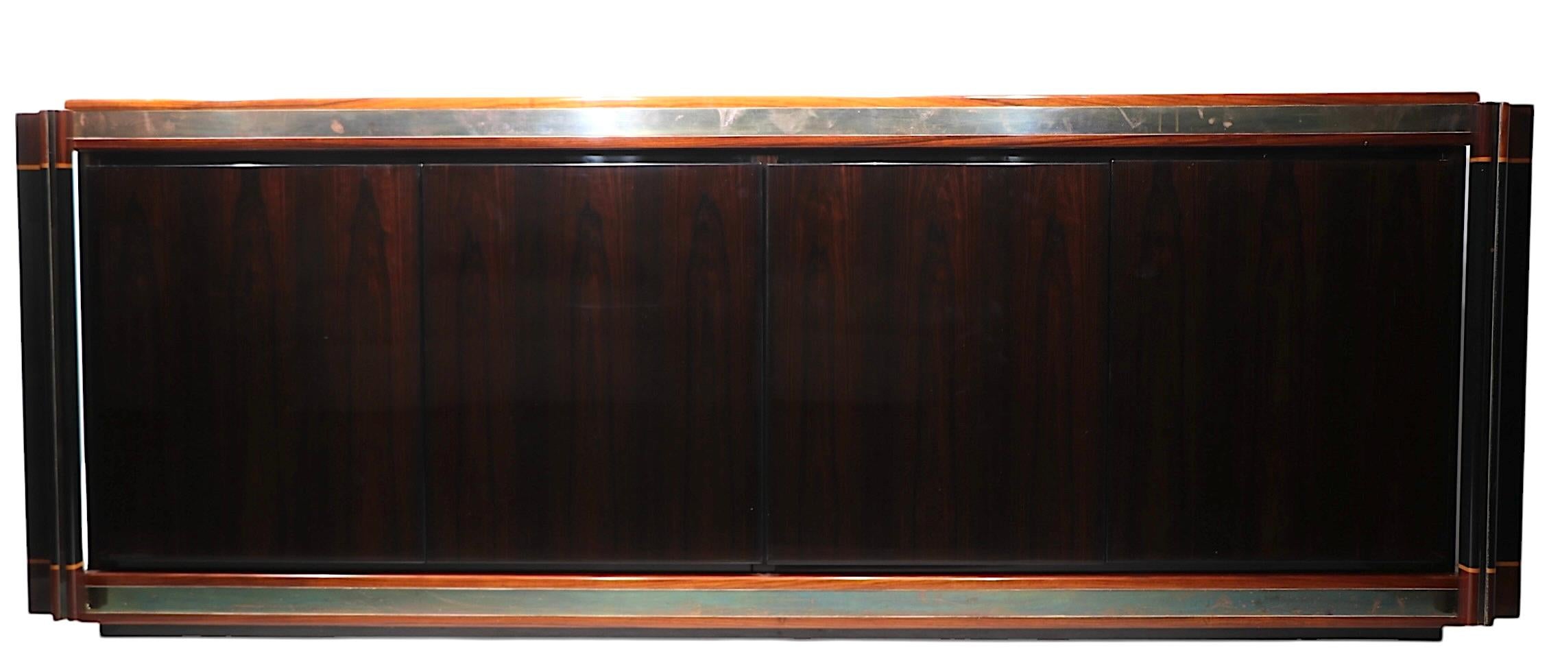 Hollywood Regency Credenza designed by Paolo Barracchia for Roman Deco c. 1984 For Sale 7