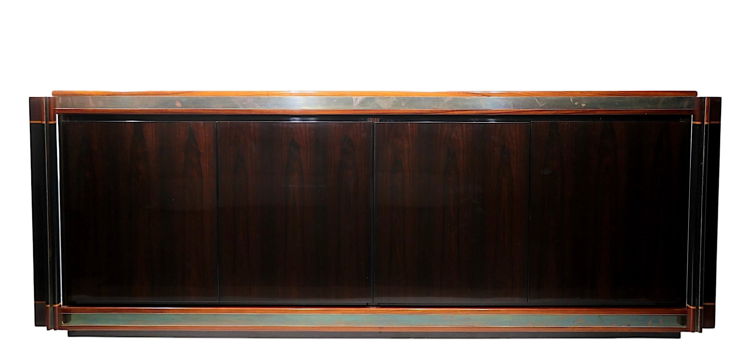 Hollywood Regency Credenza designed by Paolo Barracchia for Roman Deco c. 1984 For Sale 9
