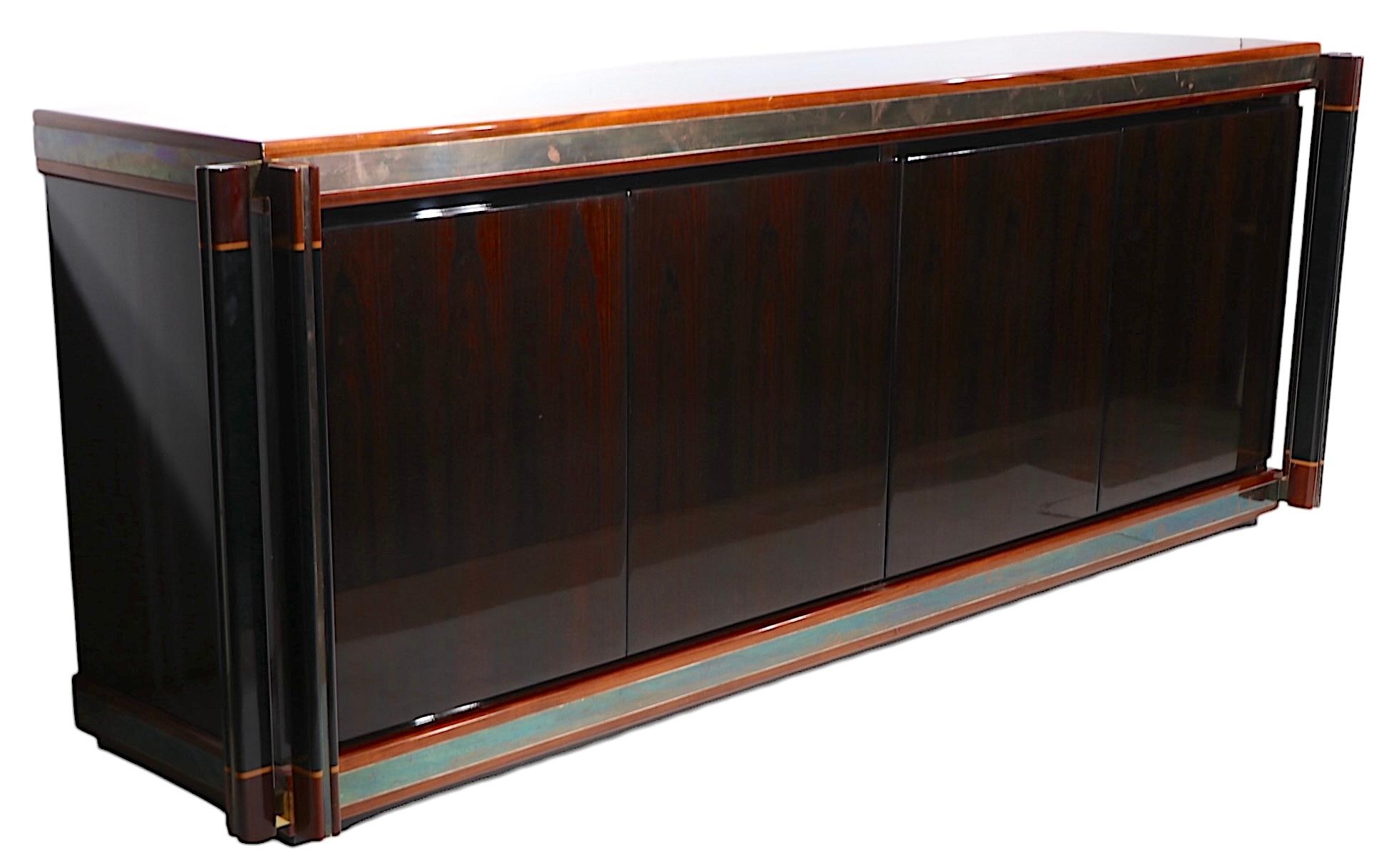 Hollywood Regency Credenza designed by Paolo Barracchia for Roman Deco c. 1984 For Sale 1