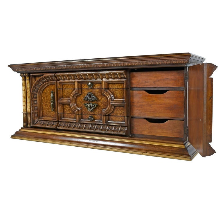 Hollywood Regency Credenza Dresser Faux Ebony Greek Revival Im
