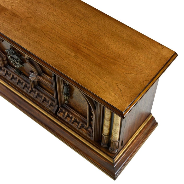 Hollywood Regency Credenza Dresser Faux Ebony Greek Revival Im