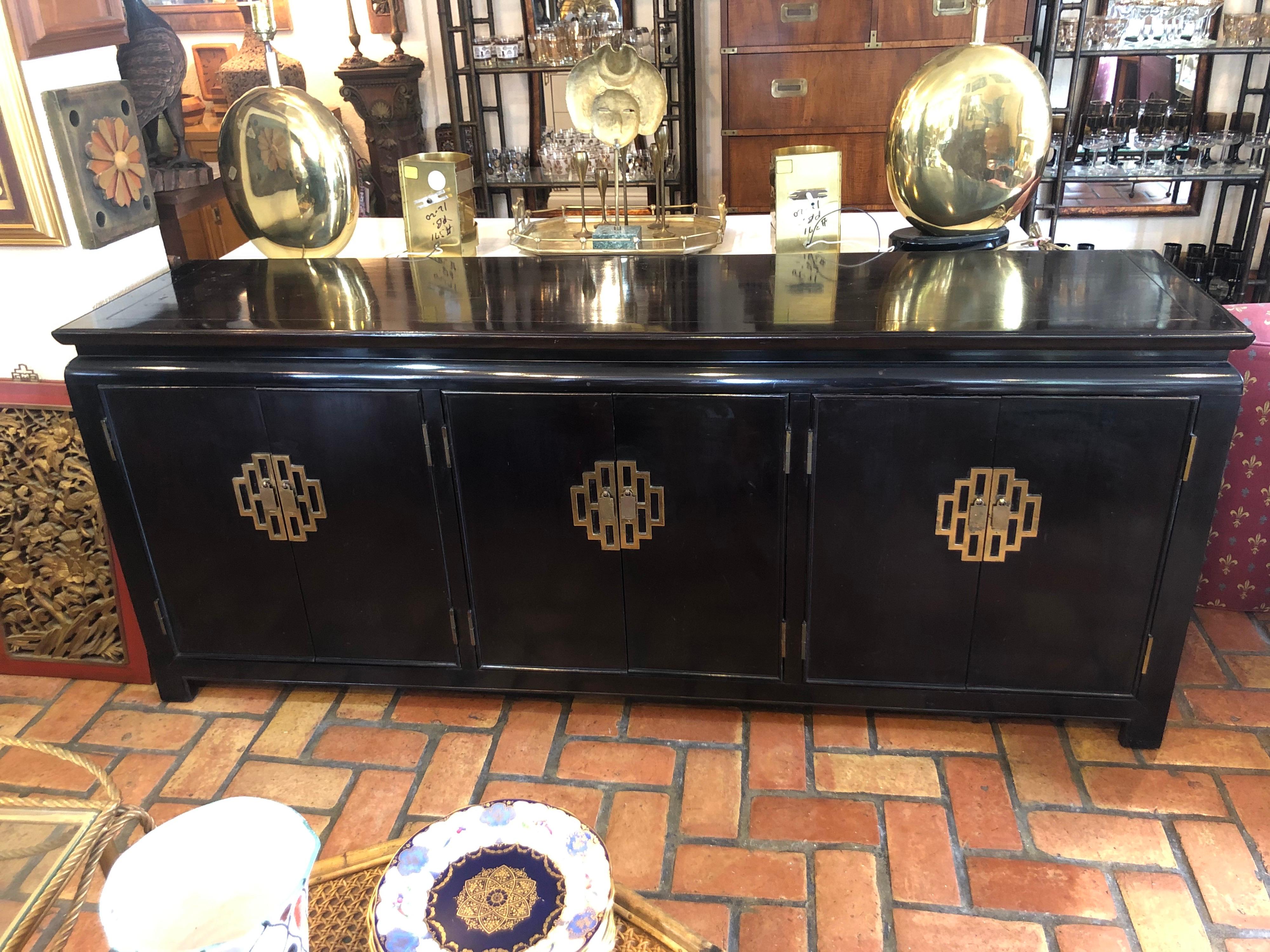 American Hollywood Regency Credenza in the Style of James Mont