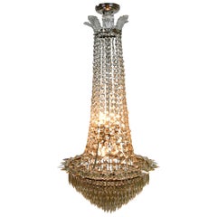 Hollywood Regency Crystal Chandelier