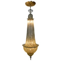 Hollywood Regency Crystal Chandelier