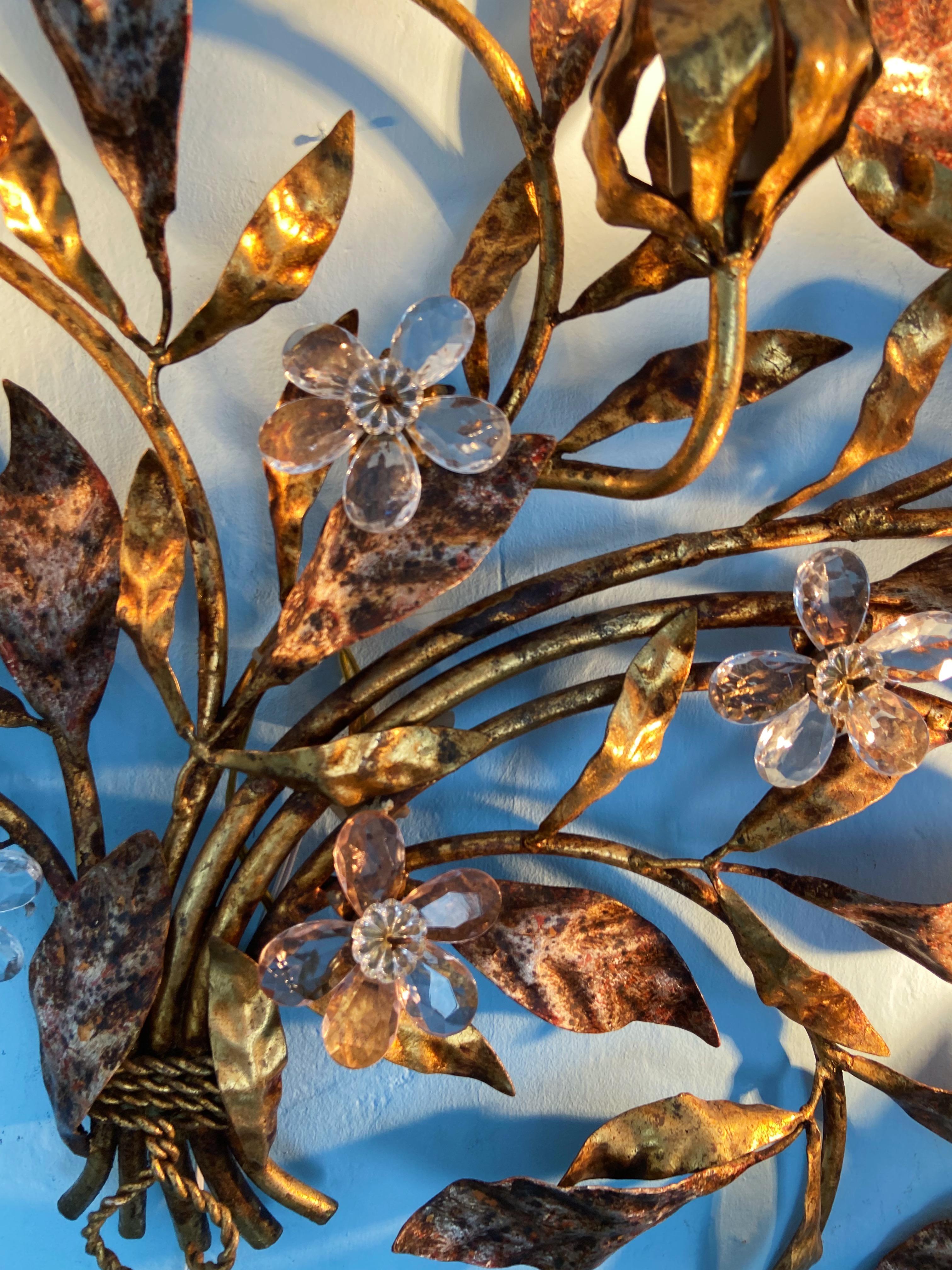 Applique à fleur en cristal de verre de Lights Regency par Maison Baguès en vente 3