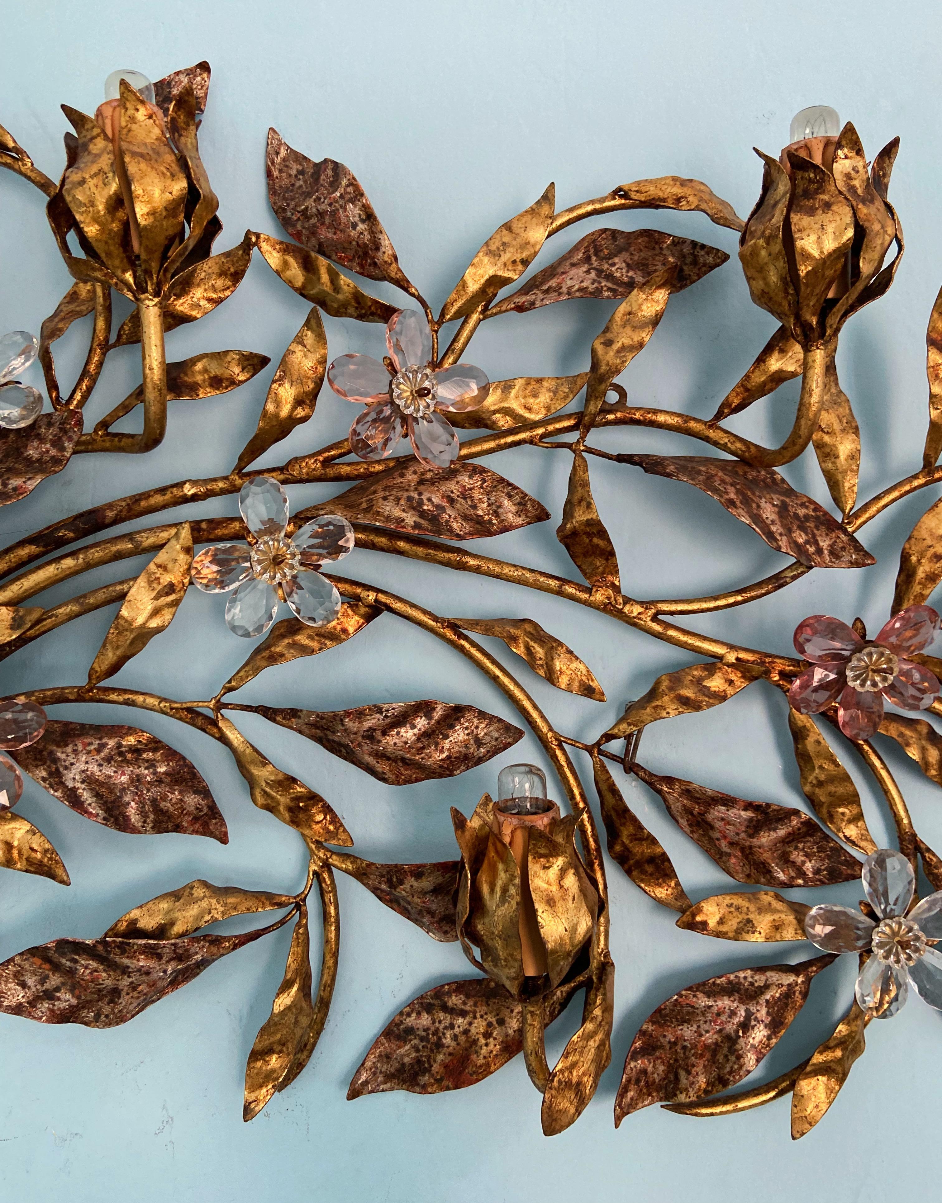 Applique à fleur en cristal de verre de Lights Regency par Maison Baguès en vente 4