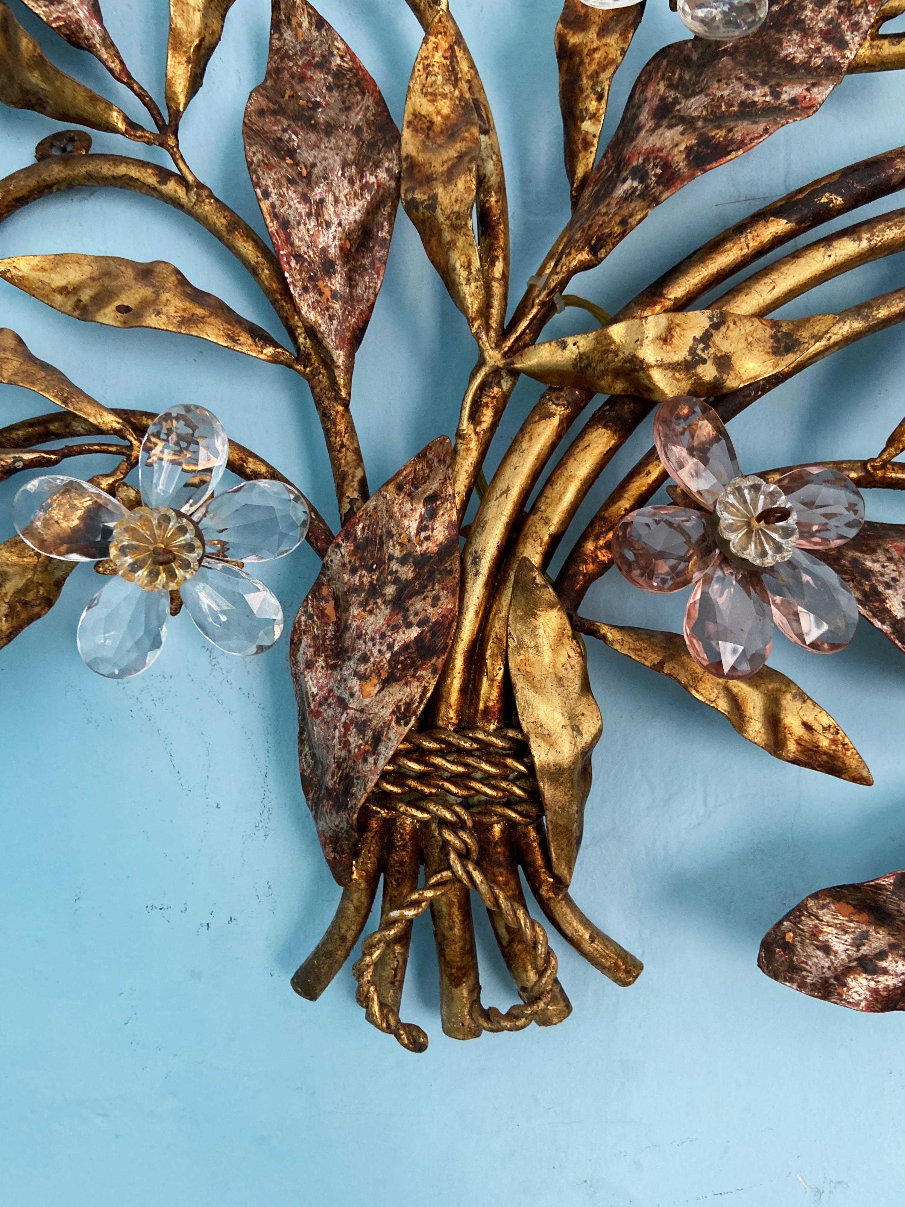 Applique à fleur en cristal de verre de Lights Regency par Maison Baguès en vente 6