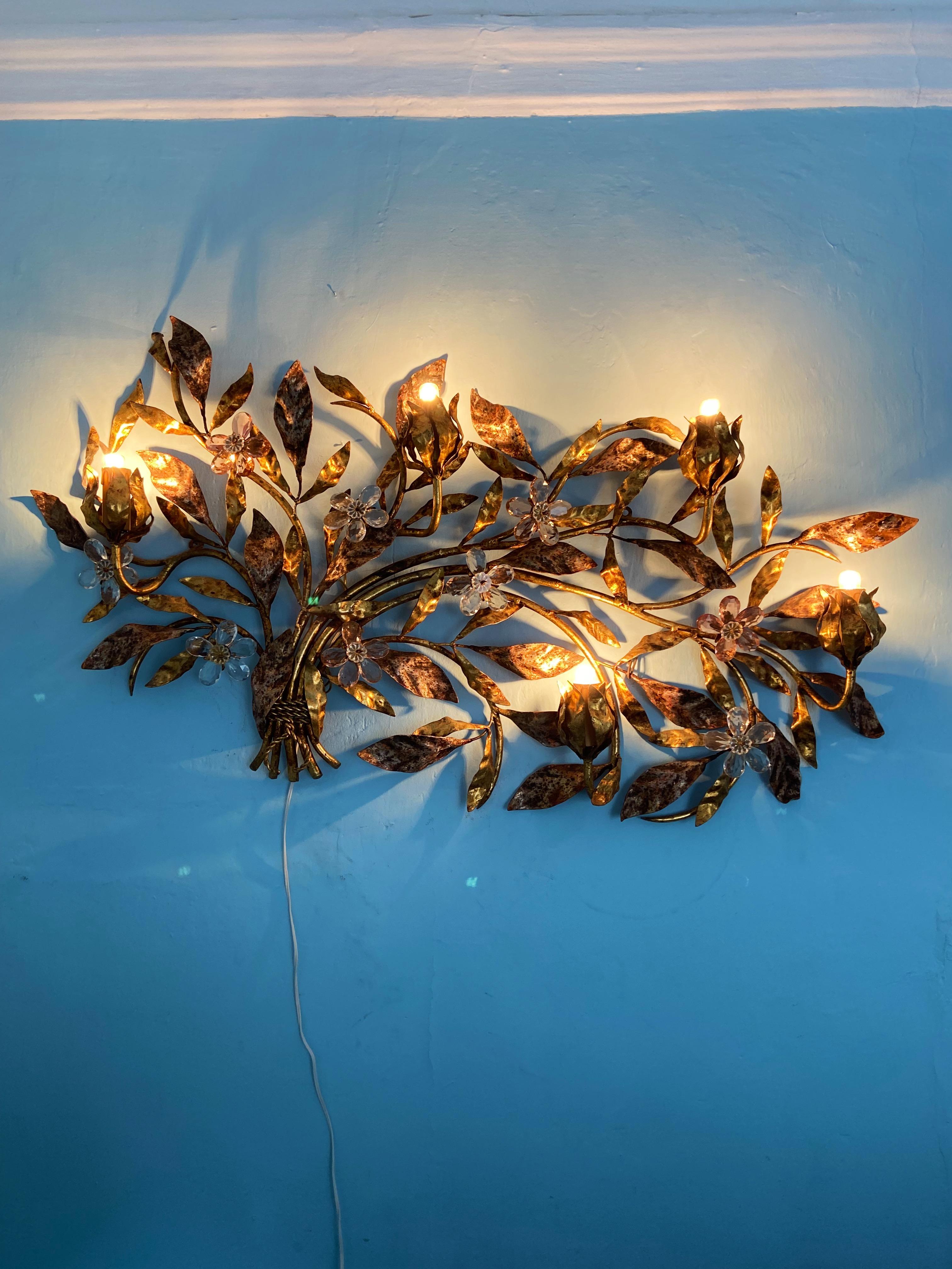 Applique à fleur en cristal de verre de Lights Regency par Maison Baguès en vente 2