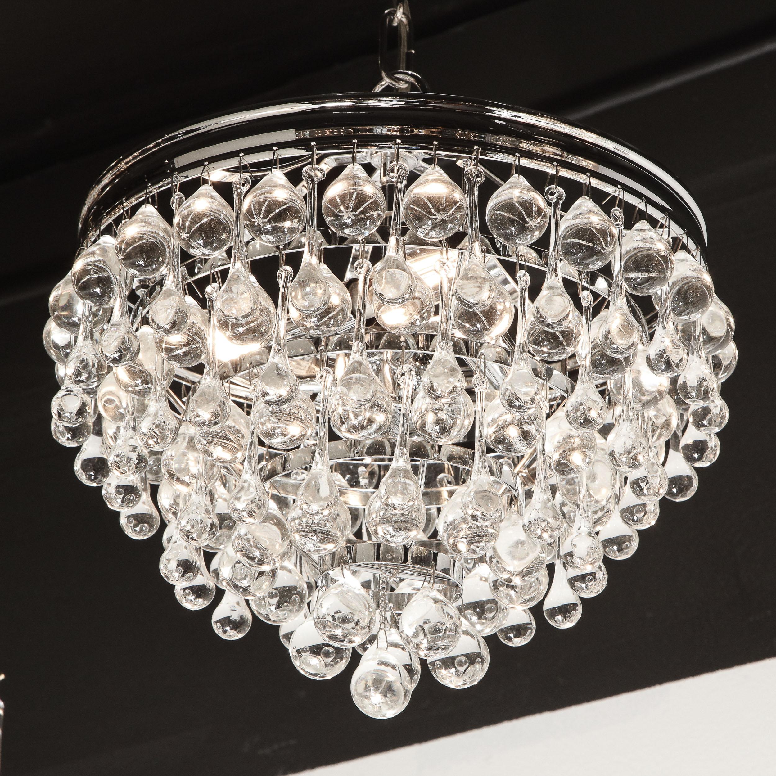 teardrop crystal chandelier