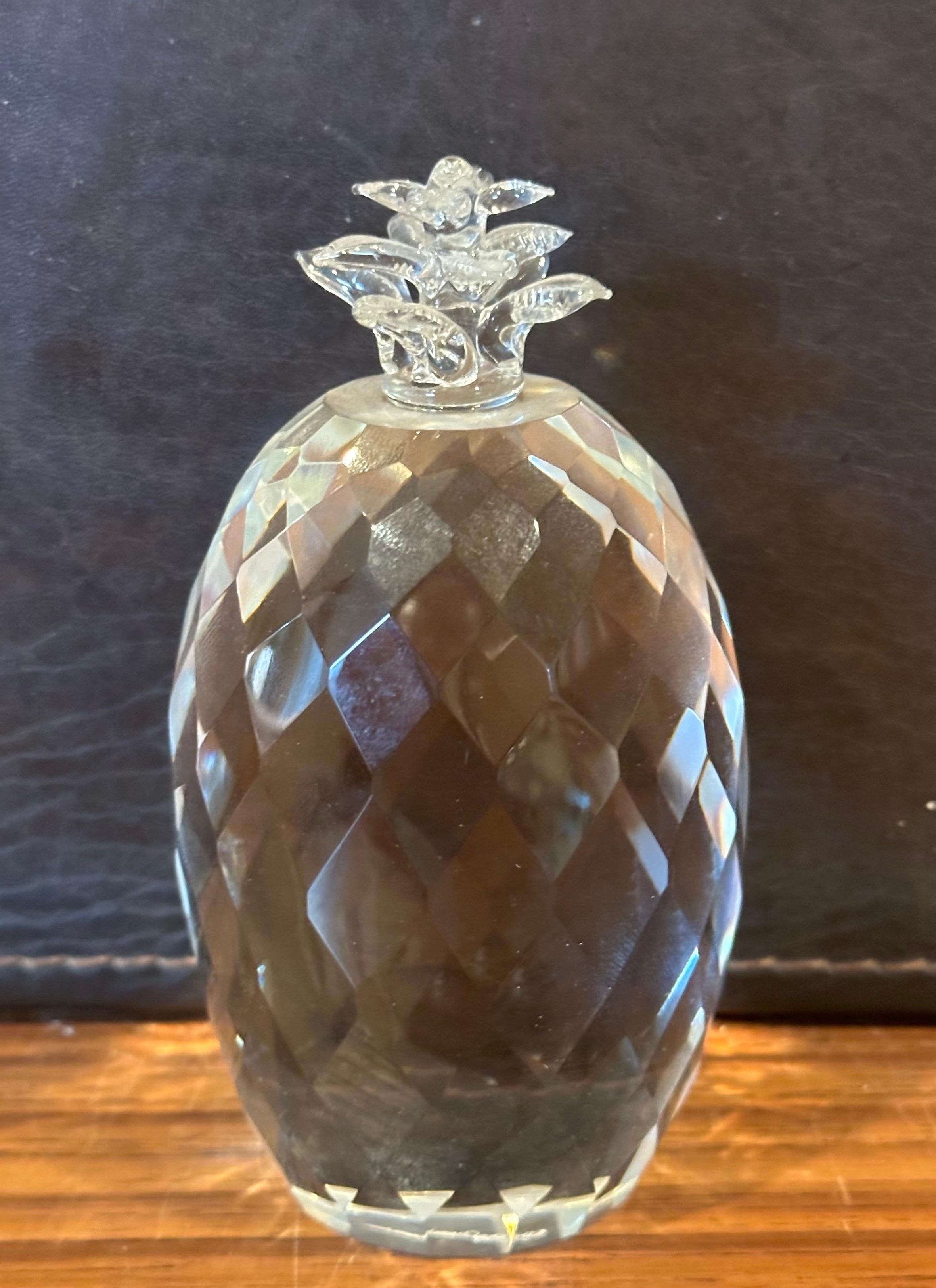 Fermacarte ananas in cristallo Hollywood Regency di Oleg Cassini in vendita 4
