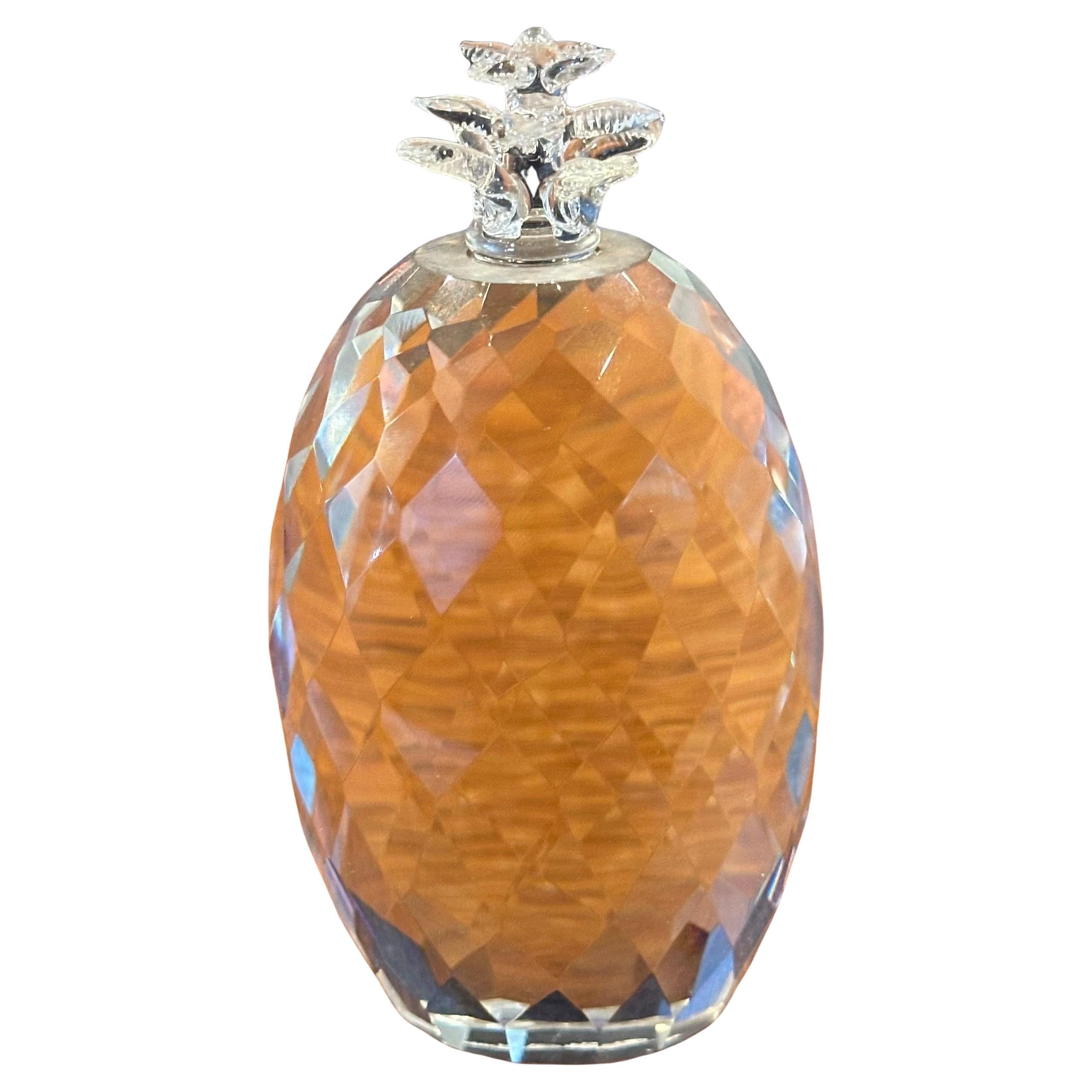Fermacarte ananas in cristallo Hollywood Regency di Oleg Cassini in vendita 5