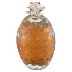 Hollywood Regency Crystal Pineapple Paperweight by Oleg Cassini