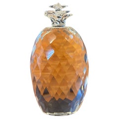 Fermacarte ananas in cristallo Hollywood Regency di Oleg Cassini