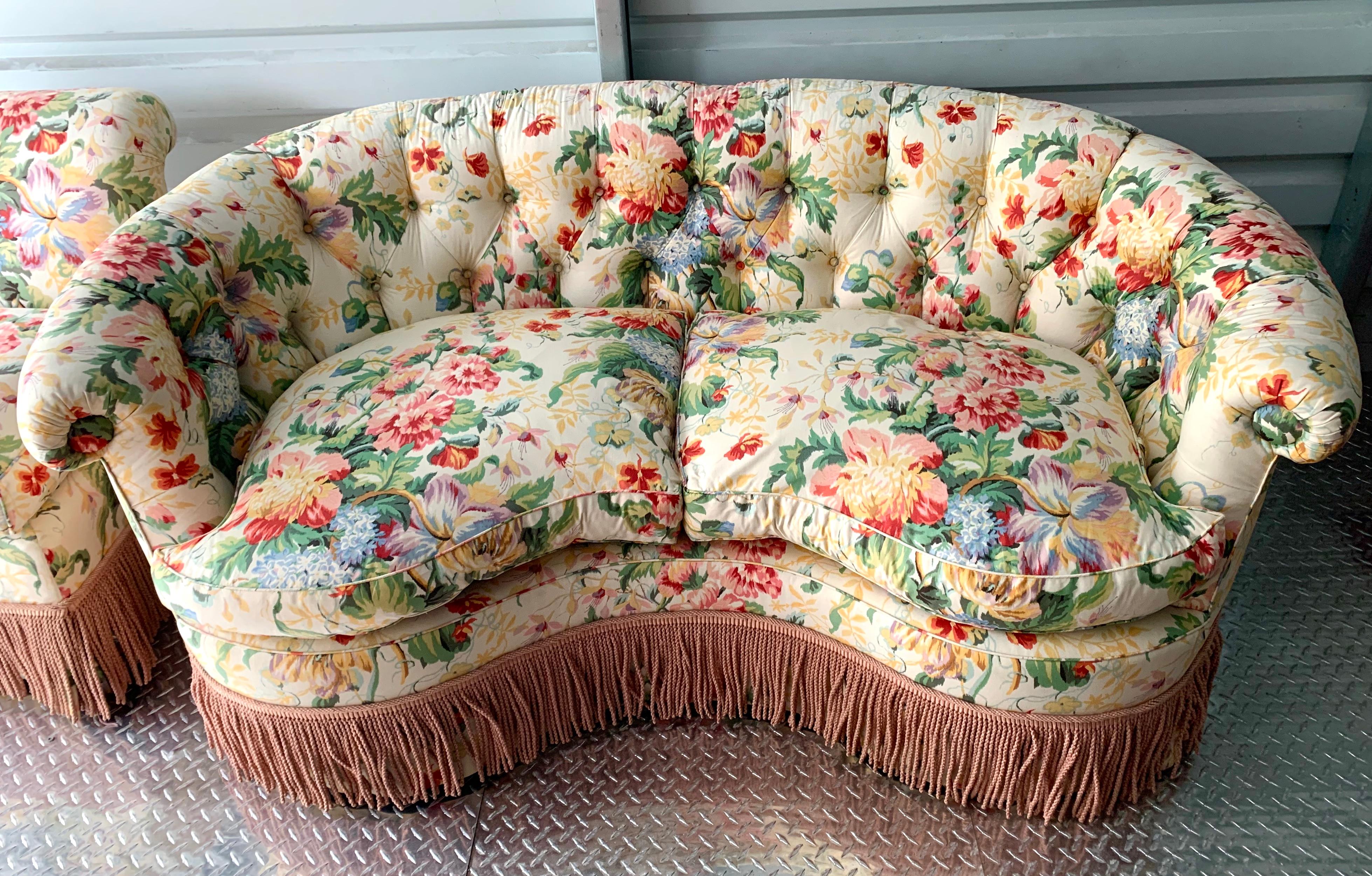 floral living room sets
