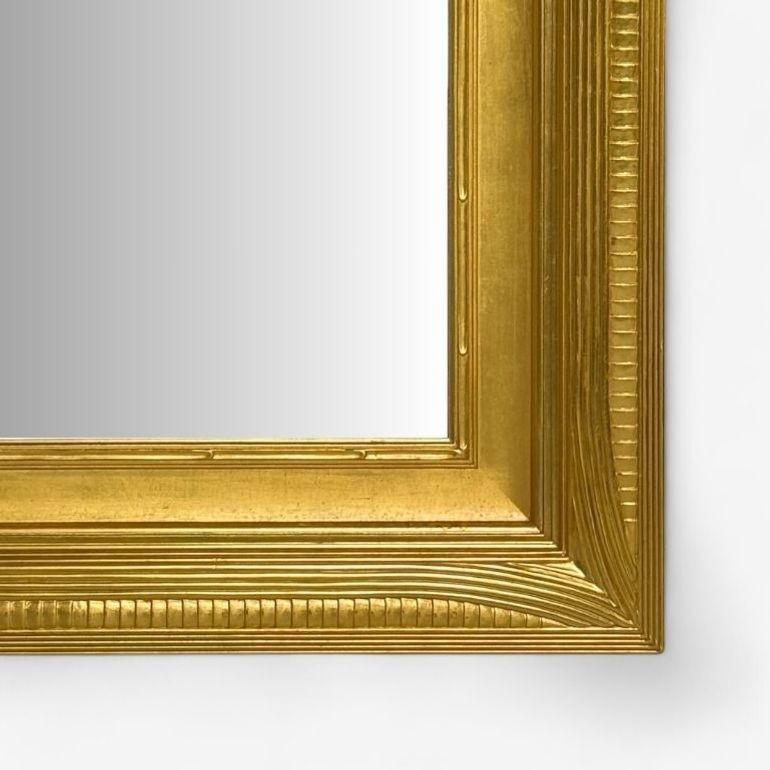 Hollywood Regency, Custom Giltwood Mirror, Water Gilt, Glass, USA, 21st C. For Sale 1