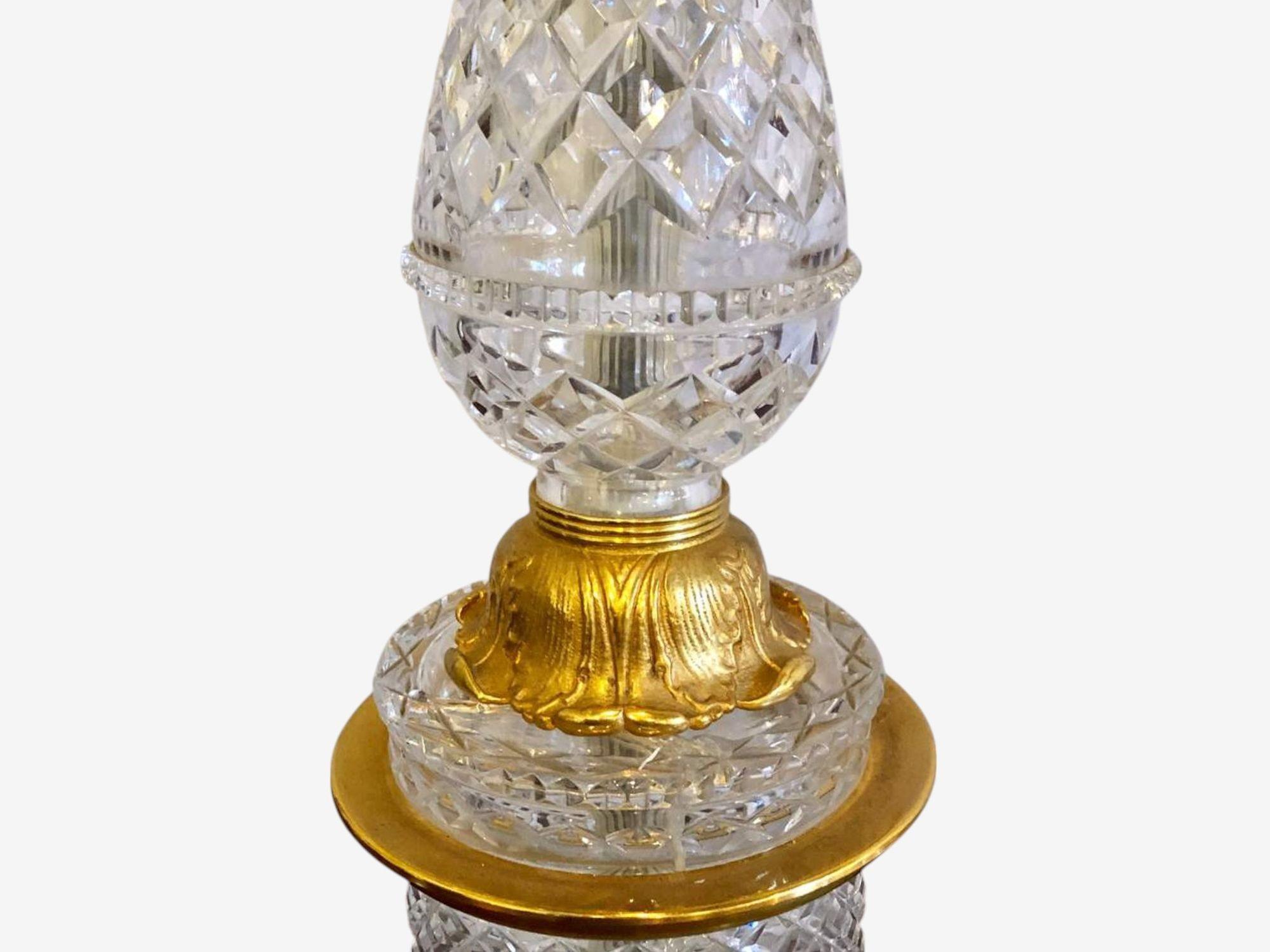 Hollywood Regency, Cut Crystal, Gilt Brass, Candelabras, France, 1930s For Sale 4